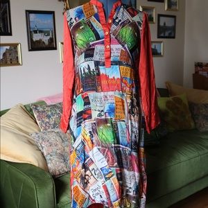 Pop fiction book print tunic dress